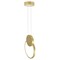 Cwi Lighting Pulley 10 in LED Satin Gold Mini Pendant 1297P10-1-602 - alternate 3